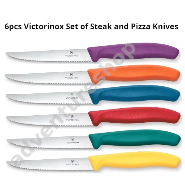 Victorinox Set 6pc of Pizza and Steak Knives in mixed colours
Opens in a new window or tab