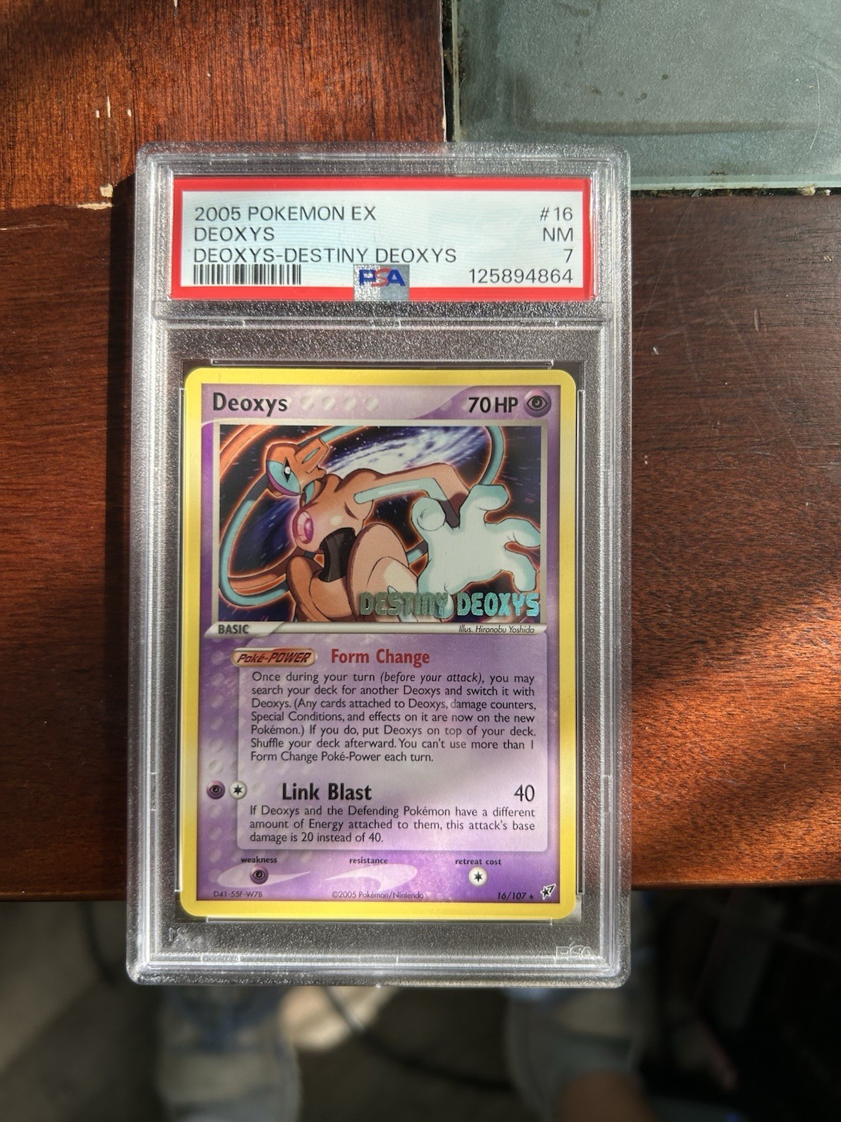 Pokémon TCG Destiny Deoxys Promo Card Stamped No 16/107 (2005) PSA 7! NM