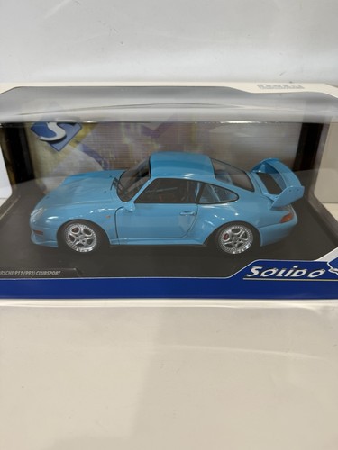 1/18 Solido 1997 Riviera Blue Porsche 911 (993) Clubsport