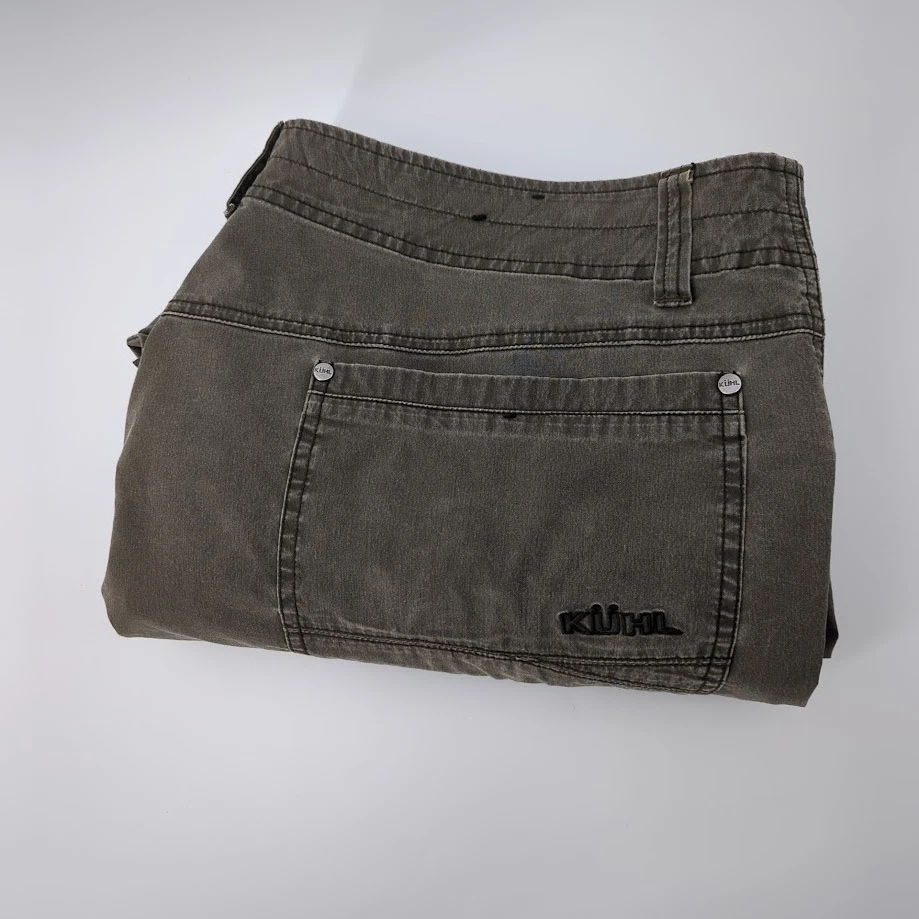 Kuhl Legendary Pants Mens 40x34 Brown Olive Vintage Patina Outdoor Hiking *READ*