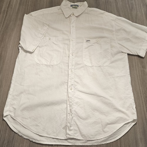 VINTAGE Guess Shirt Men White Georges Marciano Button Up Field Safari 90s - Picture 2 of 8