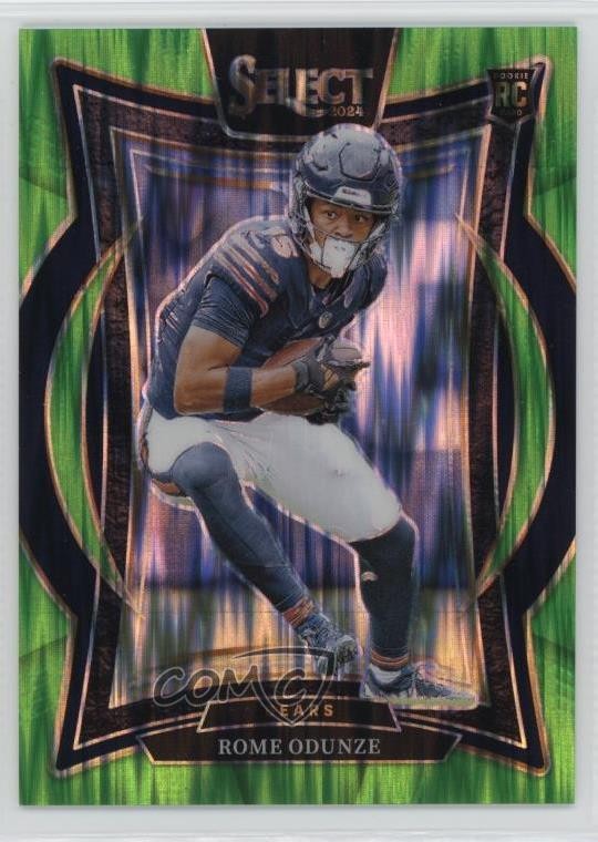 2024 Panini Select Concourse Neon Green Shock Prizm 79/599 Rome Odunze Rookie RC