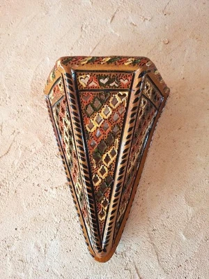 Applique Murale Orientale Céramique 34cm NEUVE / Handmade Wall Sconce NEW - Photo 1/3