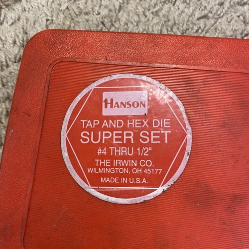 Irwin Hanson USA Tap Die Super Set 24606 #4 Thru 1/2- USA - Picture 3 of 16