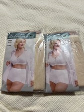Vintage 2 3 Pack Underscore Cotton Briefs Sz M/6 Nude Colors 6 Panties Total