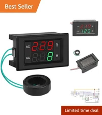 LED Digital Volt Amp Meter 500V 200A - Easy Setup with Current Transformer