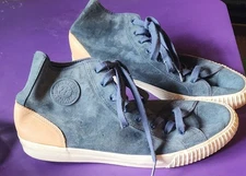 PF Flyers Center Hi Suede Blue Sneakers Mens Size 13 Womens 14.5
