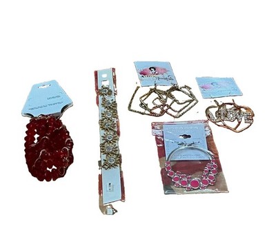 Women s Fashion Jewelry 5pc Mixed Lot Bracelet Necklace & Earrings Multicolor