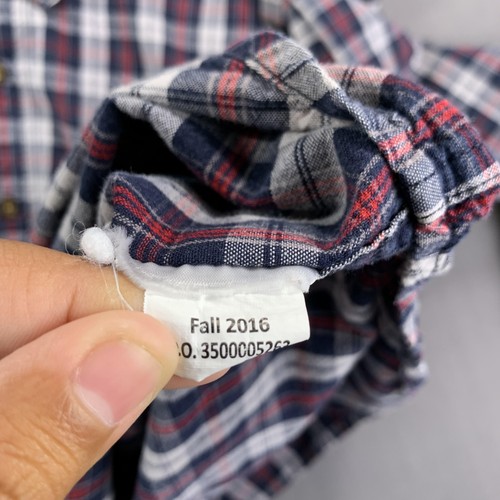Carhartt Shirt Lot Of 2 Men LG Plaid Button Up Relaxed Fit Long & Short Sleeve - Picture 7 of 24