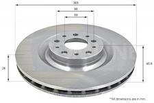 FRONT BRAKE DISCS SET BRAKING DISCS PAIR FOR OPEL COMBO 2 L COMLINE