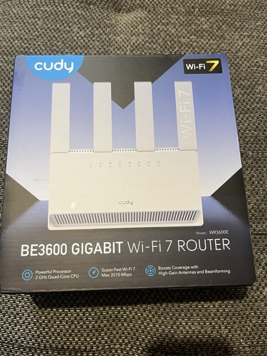 Cudy Dual Band BE3600 Wi-Fi 7 Router WR3600E 4 porty gigabitowe, czterordzeniowy 2,0 GHz - Zdjęcie 6 z 7