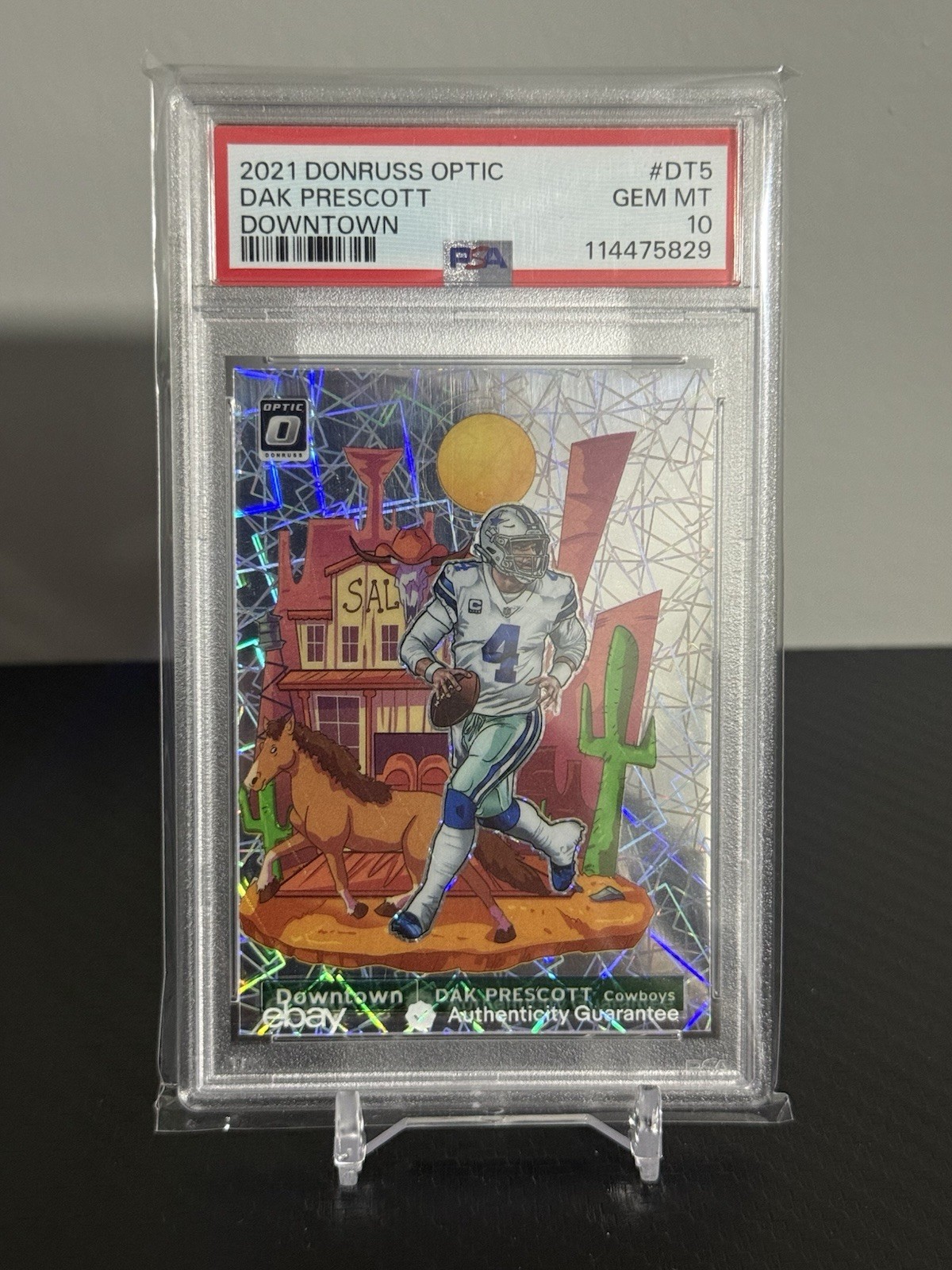 2021 Panini Donruss Optic Downtown Dak Prescott DT-5 Cowboys PSA 10