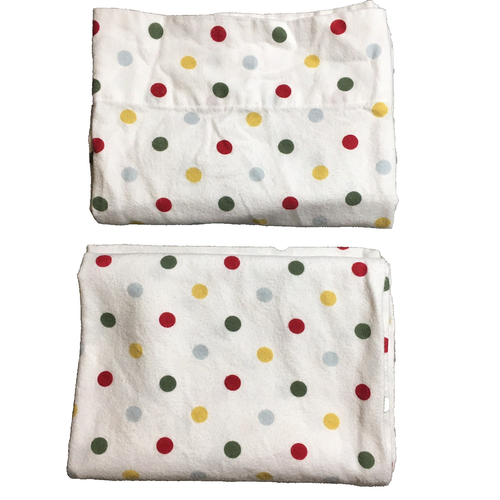Taie d'oreiller en flanelle Garnet Hill taille standard à pois flanelle épaisse chaude confortable
