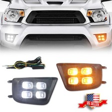 Fit 2012-2015 Toyota Tacoma 4-eyes Drl Led Fog Lights Amber Turn Signal Lamps Fit 2012-2015 Toyota Tacoma 4-eyes Drl Led Fog Lights Amber Turn Signal Lamps