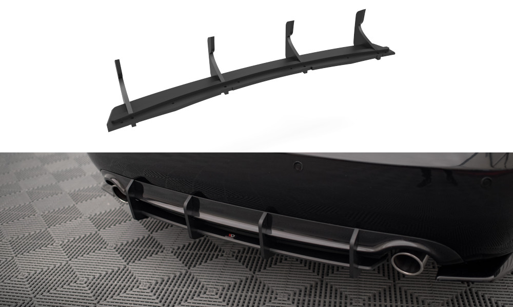 Diffuseur arrière Maxton Street Pro pour Audi A4 B7 S-Line rouge