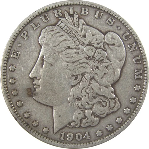1904 Morgan Silver Dollar VF Very Fine $1 Coin Collectible SKU:I24311
