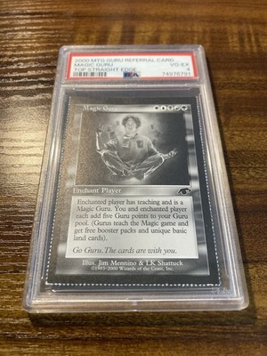 MTG✨MAGIC GURU REFERRAL CARD (Top Straight Edge)✨PSA 4 VG-EX