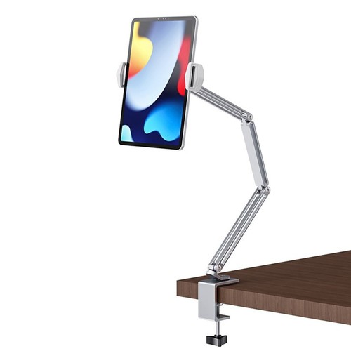 Portable Adjustable Aluminum Tablet Stand 360 Degree Rotation for Bedside Use - Photo 11/14