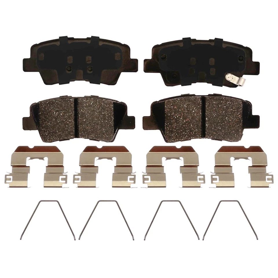 Kit de rotores de freno traseros + pastillas de cerámica y herrajes para Hyundai Tucson 2016-2018 Foto 2 de 4