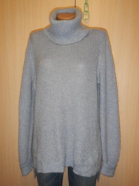 Women Laura Ashley Sweater Blue Mohair 42 / XL /