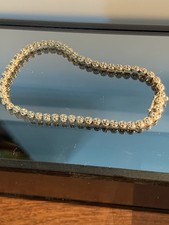 9ct Gold Diamond Tennis Bracelet 8 Inches 