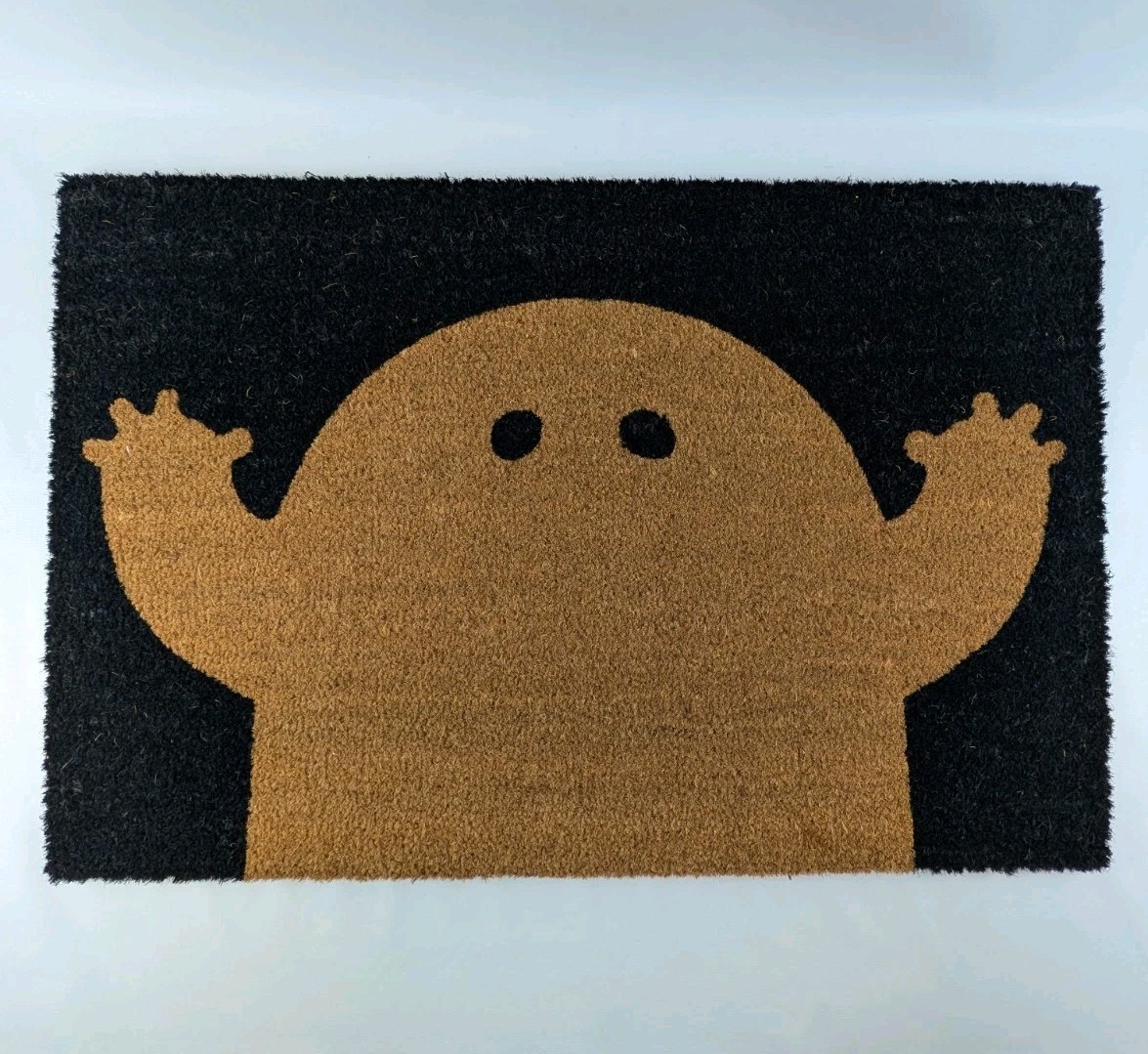 IKEA KUSTFYR Door Mat Ghost Pattern Black/Natural 2'0"x 2'11" Large! 405.995.63