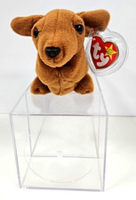 TY Beanie Baby Weenie 1995 Retired PVC Pellets Tush/Swing Tag Errors