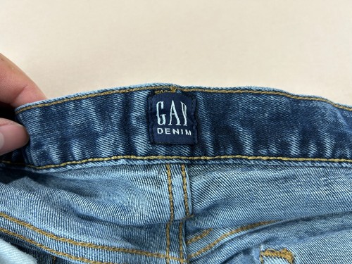 GAP Jeans Herren Größe 33x34 Blau Denim Slim Fit Straight Leg Stretch Mid Rise - Bild 6 von 15