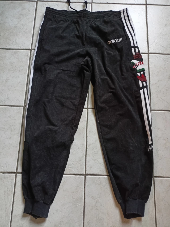 PANTALON SPORT ADIDAS FIFTY ONE PEAU DE PECHE VINTAGE TAILLE L/D6 BE - Photo 1/4