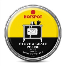 Hotspot Stove & Grate Polish Black 100ml Cast Iron Stove AntiRust Restorer