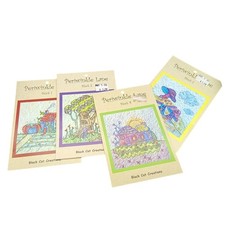 Periwinkle Lane Vintage Embroidery Patterns Set Of 4 Black Cat Creations