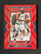 James Harden 2024-25 Panini National Treasures Base Asia Red /8 #90