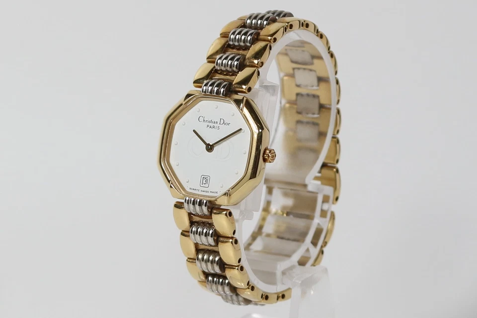 [Casi COMO NUEVO] Reloj para mujer vintage Christian Dior 48 133 26 mm dorado cuarzo romano Foto 3 de 4