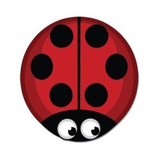 Ladybug Cute Lady Bug Car Vinyl Sticker - SELECT SIZE
