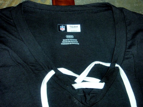 NFL Team Apparel Ladies T-Shirt PITTSBURGH STEELERS L/S Cotton Lace-up Med EUC - Picture 3 of 8