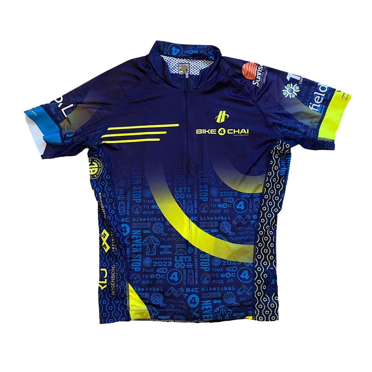 Men s 2023 Hincapie Bike 4 Chai Velocity Cycling SS Jersey Navy
