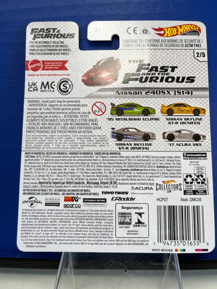 1/64 HOT WHEELS REAL RIDERS FAST & FURIOUS NISSAN 240SX (S14) 2/5