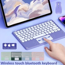 For Samsung Galaxy Tab A9+ A8 S6 Lite S7 S8 S9 FE Touchpad Slim Keyboard Mouse