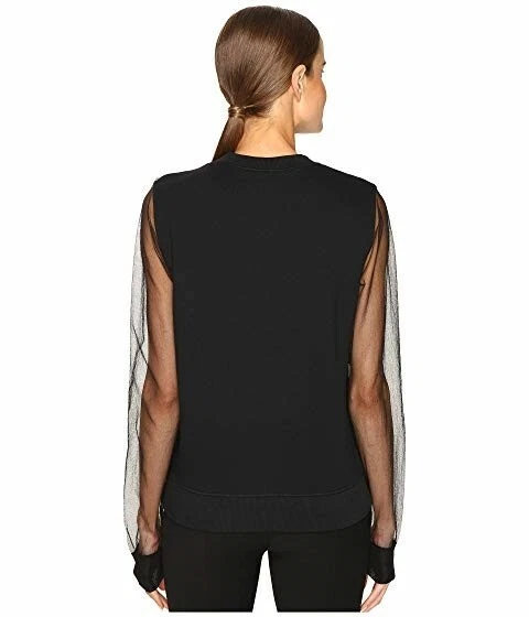 Top Sportmax Tullia manga transparente negro talla pequeña 141522 Foto 2 de 3