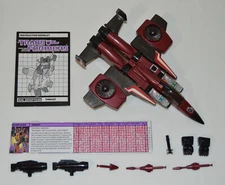 Vintage Transformers G1 1985 THRUST Near Complete with Tech Spec and Instruction