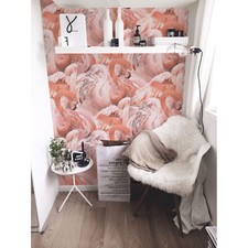 Flamingo Bird Tropical pink wall mural Removable Wallpaper Self Adhesive
