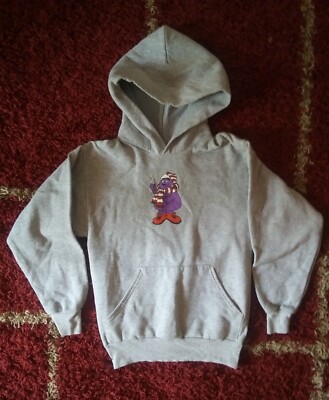 Hanes Youth M McDonald's Grimace Gray Hooded Sweatshirt Pullover