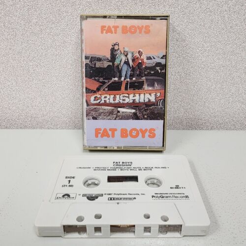 Cinta de casete Fat Boys Crushin 1987 rap hip hop polígrama de la vieja escuela obras probadas - Imagen 1 de 4
