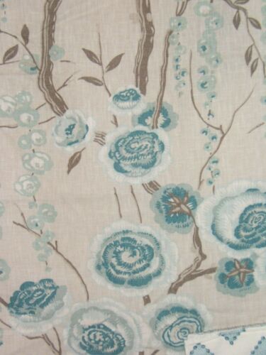Kravet, Peonytree, Remnant, Floral, 25.50" W X 36" L, Color Aquamarine Multi - Picture 3 of 3