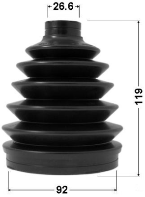 Boot Outer Cv Joint Kit 92X119X26.6 Febest 0417P-V75 Oem MR528639