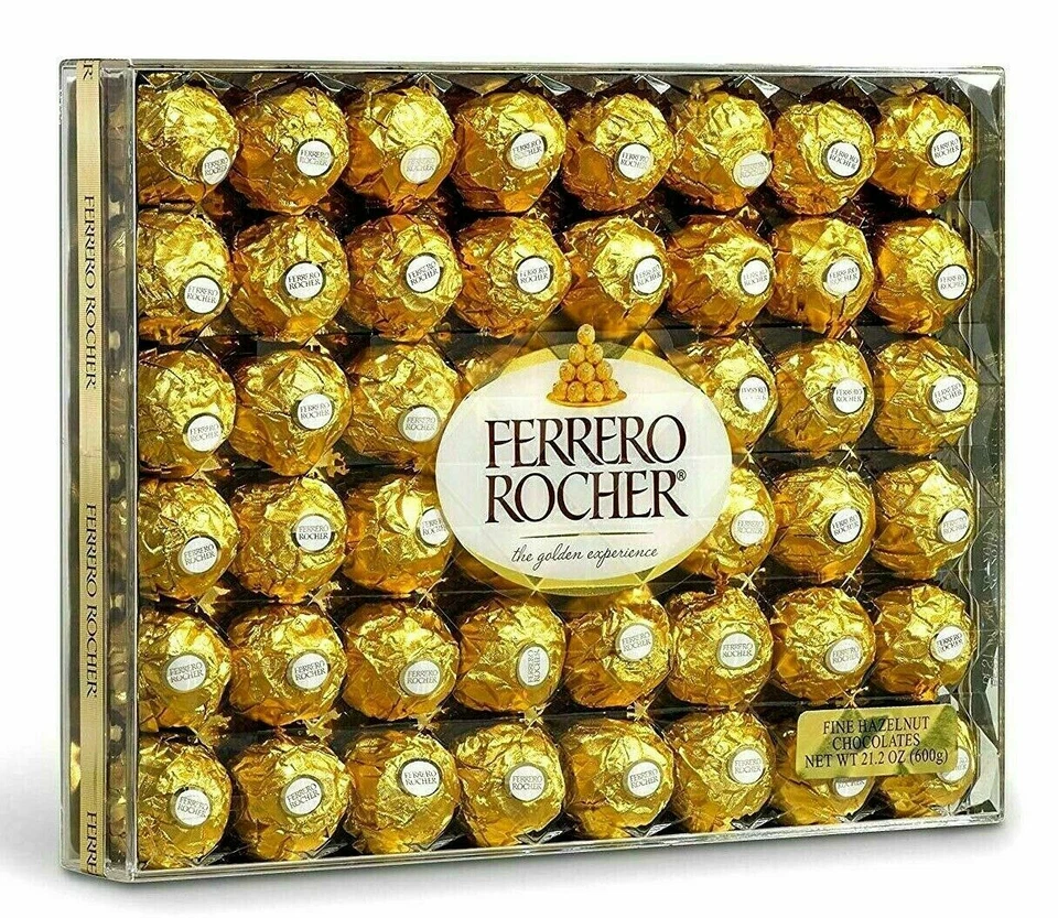 2 Packs Ferrero Rocher Fine Hazelnut Chocolates 48 ct, 21.2 oz Each, Total 96 ct - Image 2 of 4