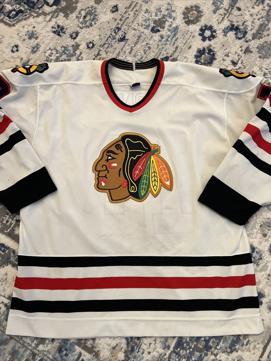 CCM - USA製 ブラックホークス NHL ホッケーシャツ M CCM Maska CCM - USA製 ブラックホークス NHL ホッケーシャツ M CCM Maska