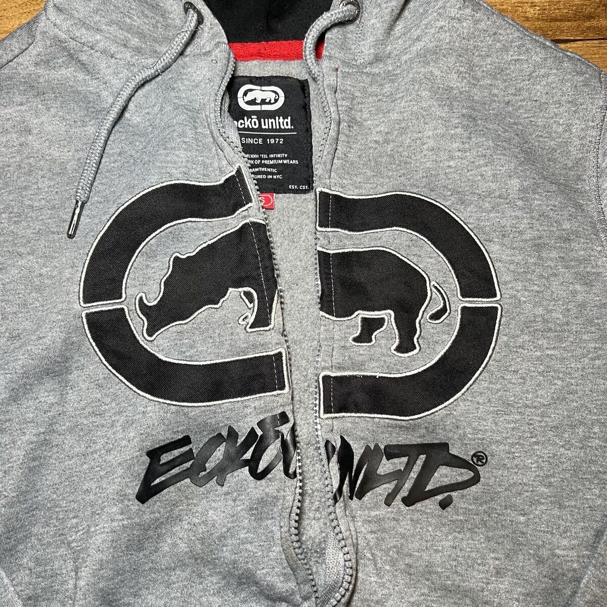 Echo Unlimited Rhino Brand Hoodie Size S Full Zip Sweater Echo Unlimited Rhino Brand Hoodie Size S Full Zip Sweater