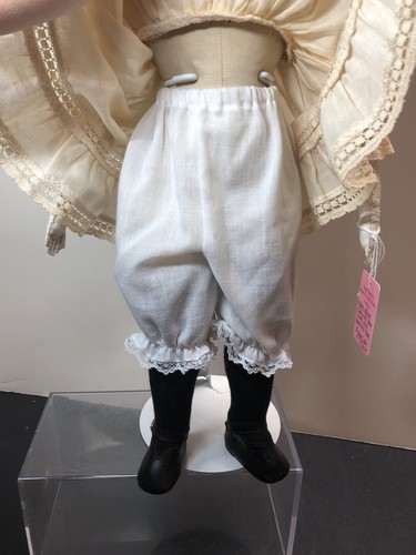 16” Antique Papier-mâché Blue Glass Eyes New Body Doll Unbranded #Sf - Picture 7 of 12