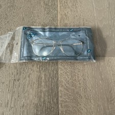 VTG NOS Logo Paris Yellow Green 523 Silver Armed Oval Eyeglass Frames 53-17-135